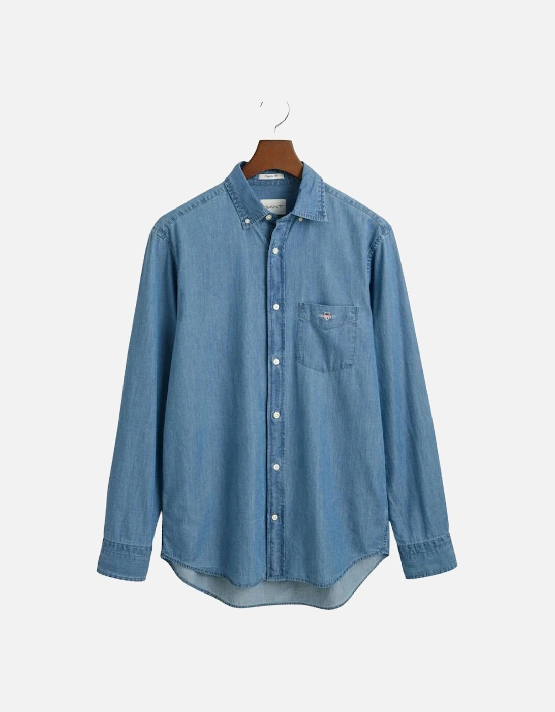 Men's GANT Reg BD Indigo Shirt - Semi Light Blue - Size: 38/Regular