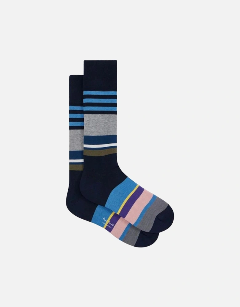 PS Socks Leon Stripe - Navy
