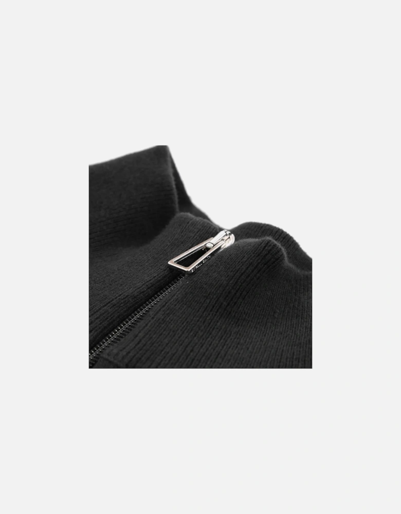 PS 1/4 Zip Knit Sweat Zebra Badge - Black