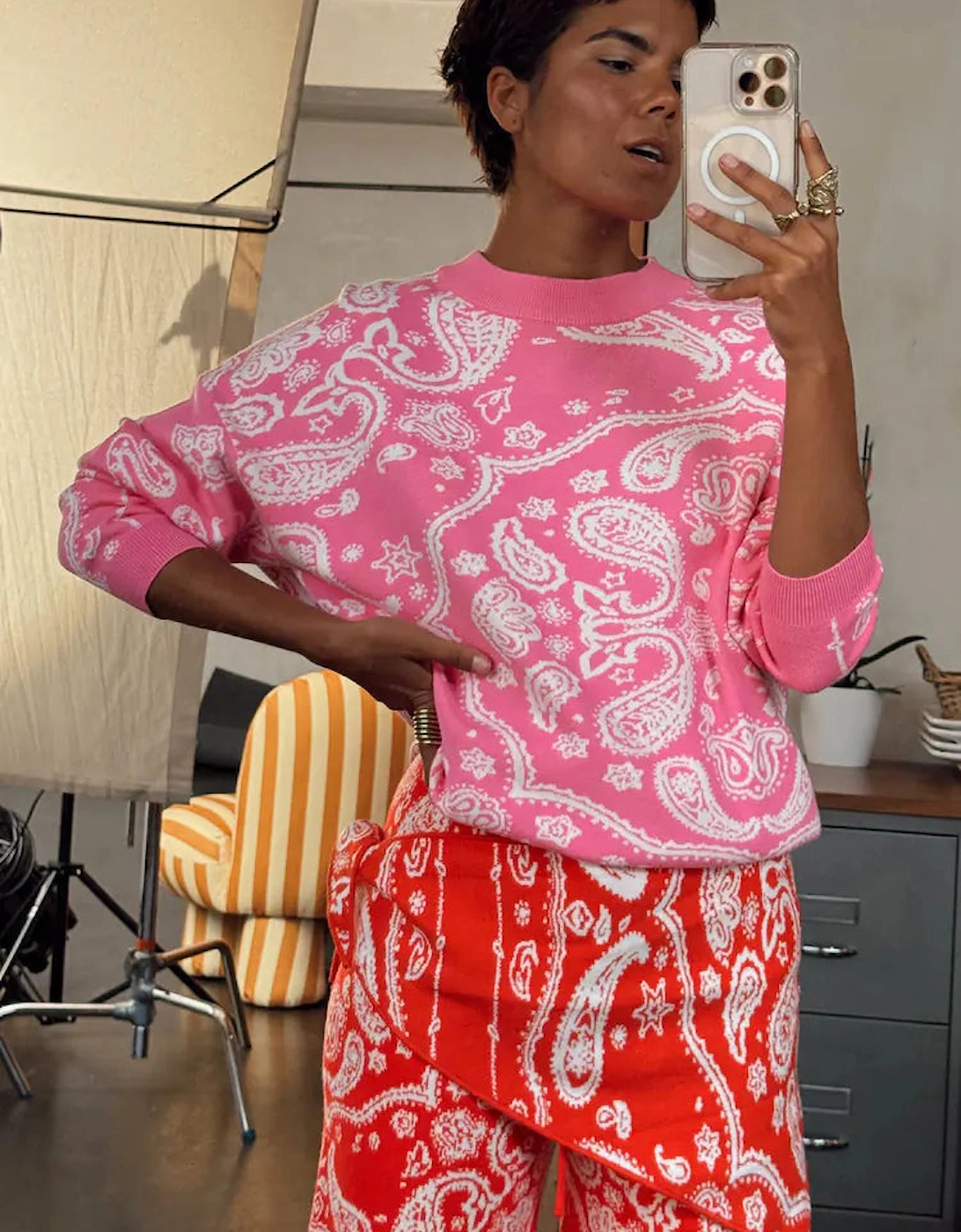 Pink bandana Copenhagen jumper, 2 of 1