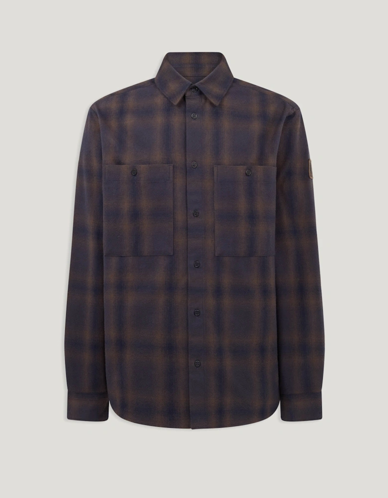 Outpost Mens Flannel Shirt - Major Brown/Dark Ink/Charcoal