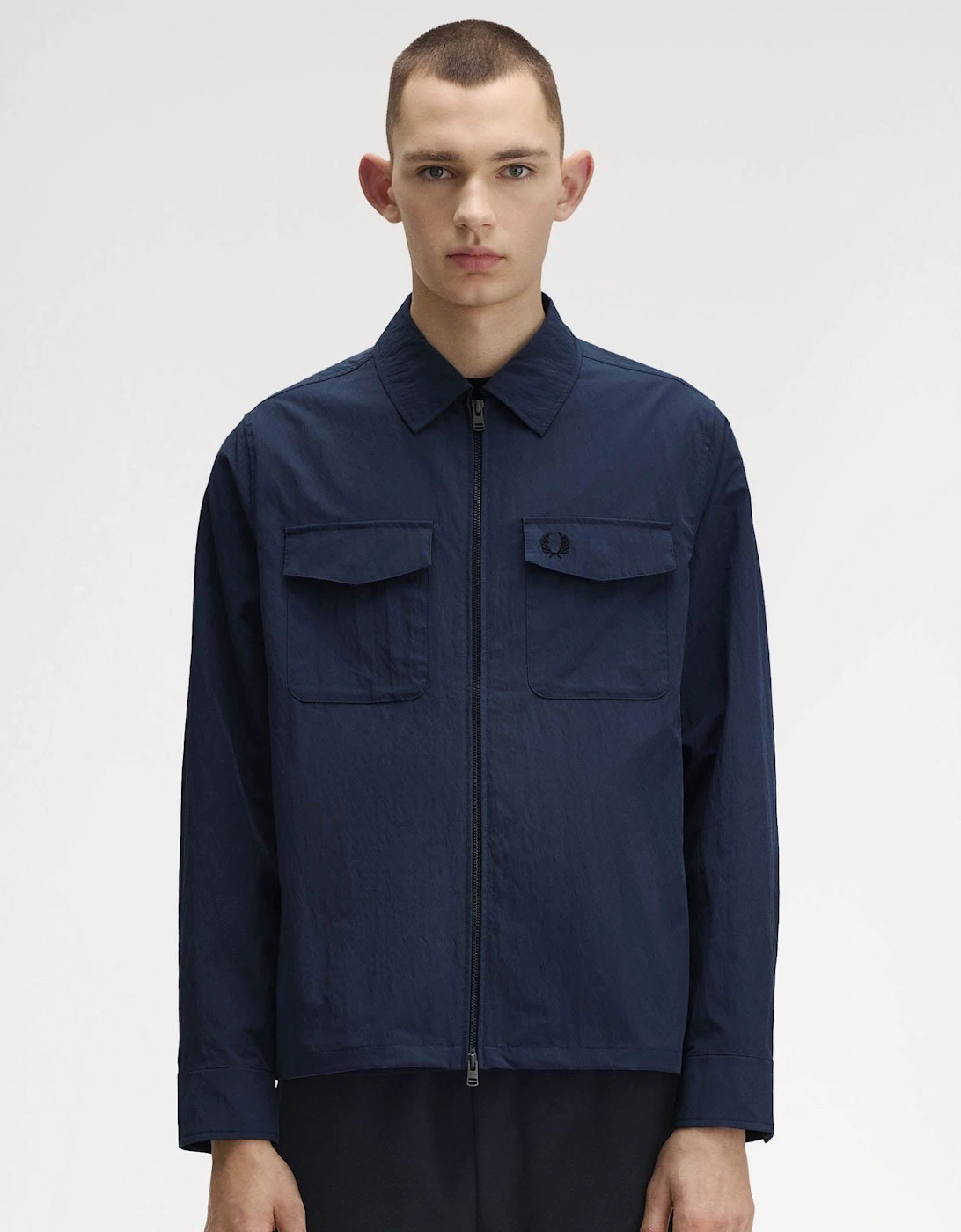 Mens Zip Overshirt - Dark Airforce 738, 2 of 1