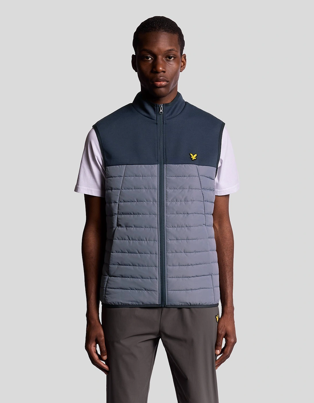 Lyle And Scott Men's Sports Hybrid Fleece Gilet - Blue - Size: 44/Regular