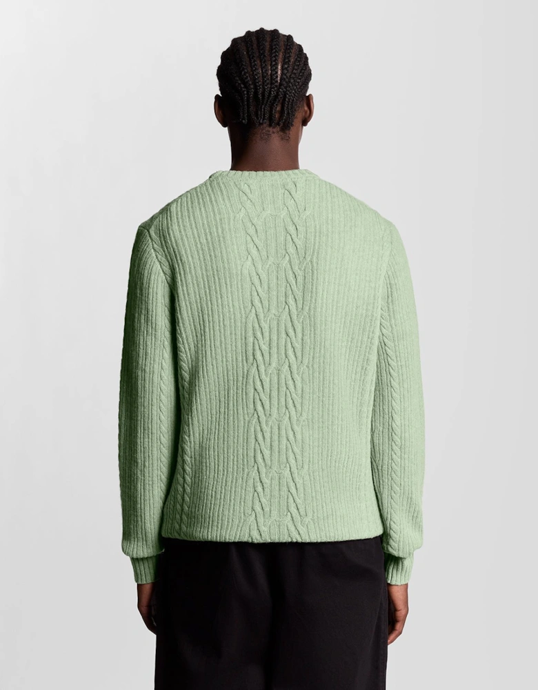 Ribbed Cable Knit Jumper