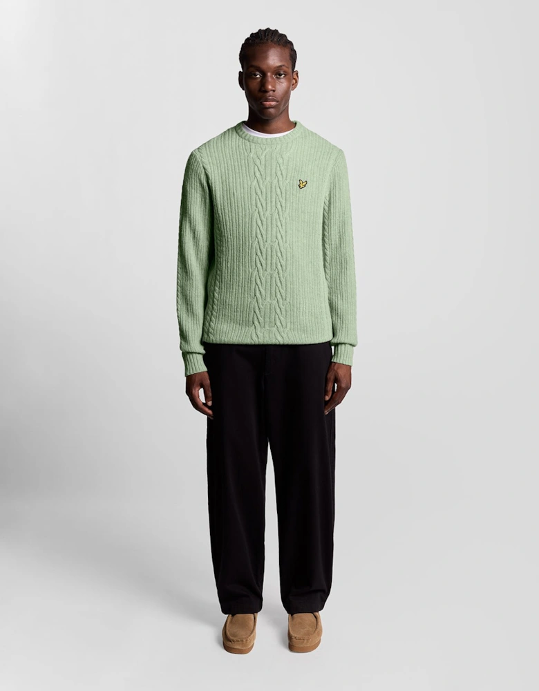 Ribbed Cable Knit Jumper