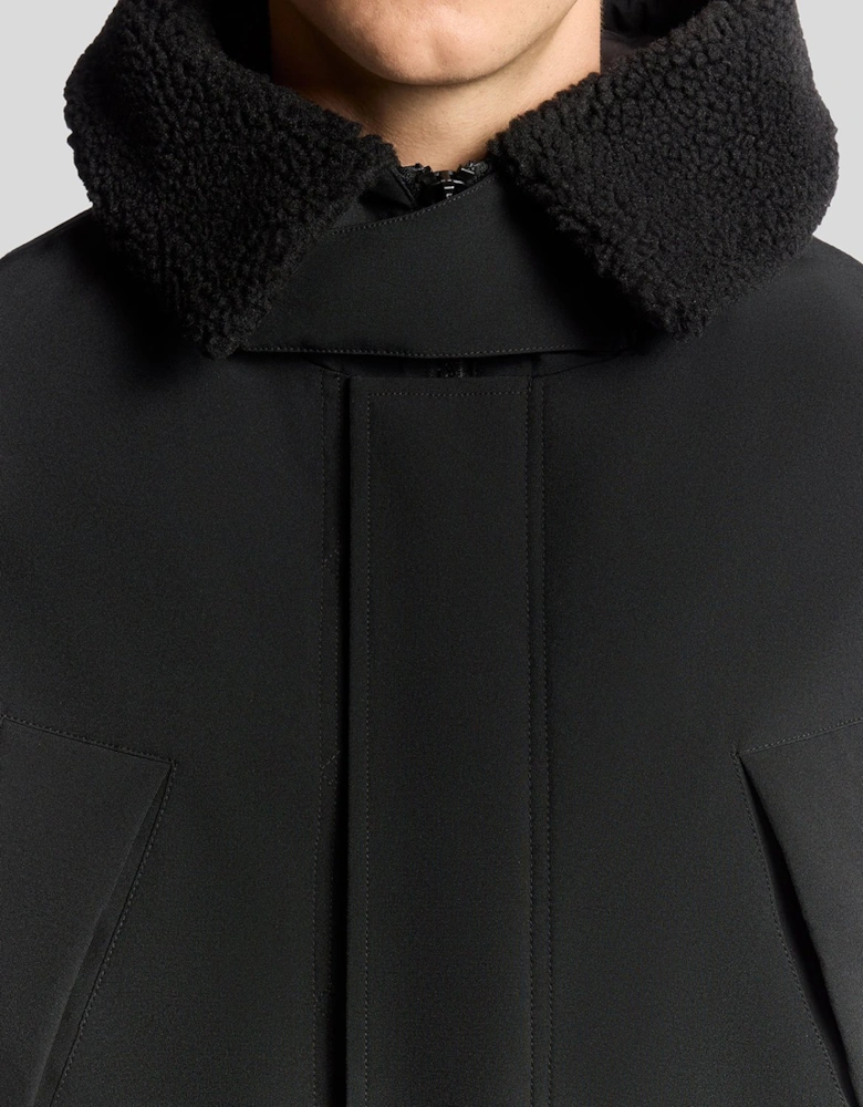 Heavyweight Faux Shearling Collar Parka