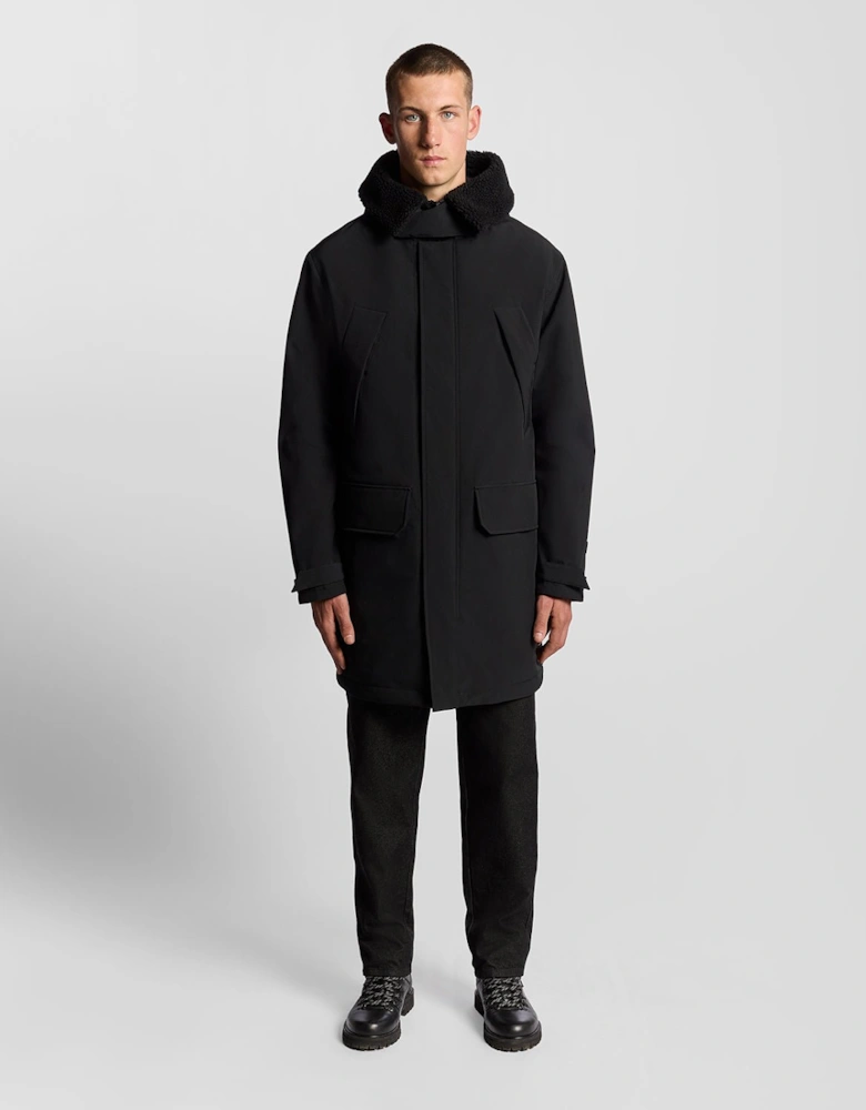 Heavyweight Faux Shearling Collar Parka