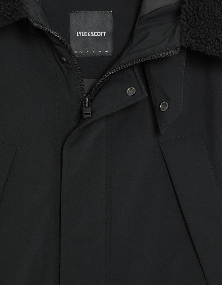 Heavyweight Faux Shearling Collar Parka