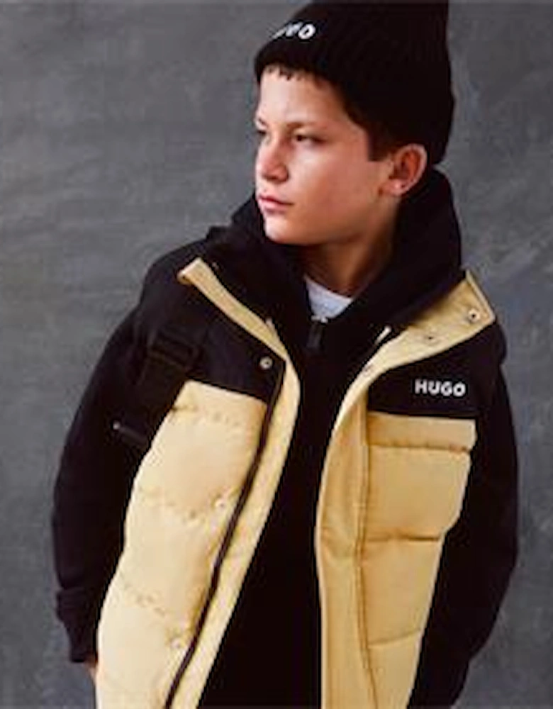 HUGO BOYS BEIGE/BLACK GILET G00482