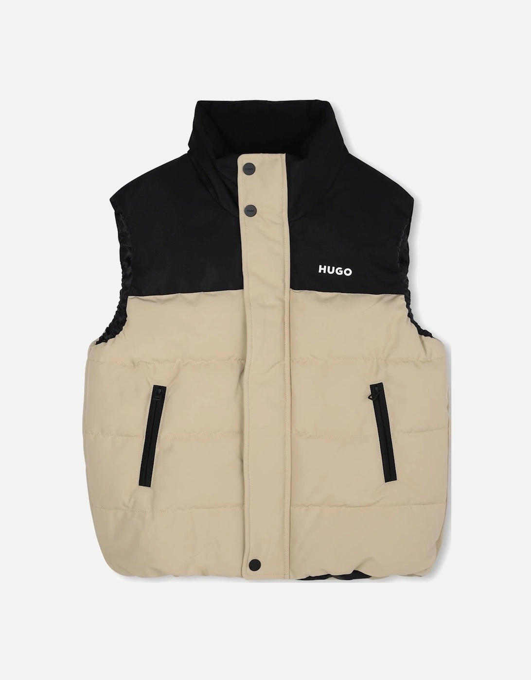 HUGO BOYS BEIGE/BLACK GILET G00482
