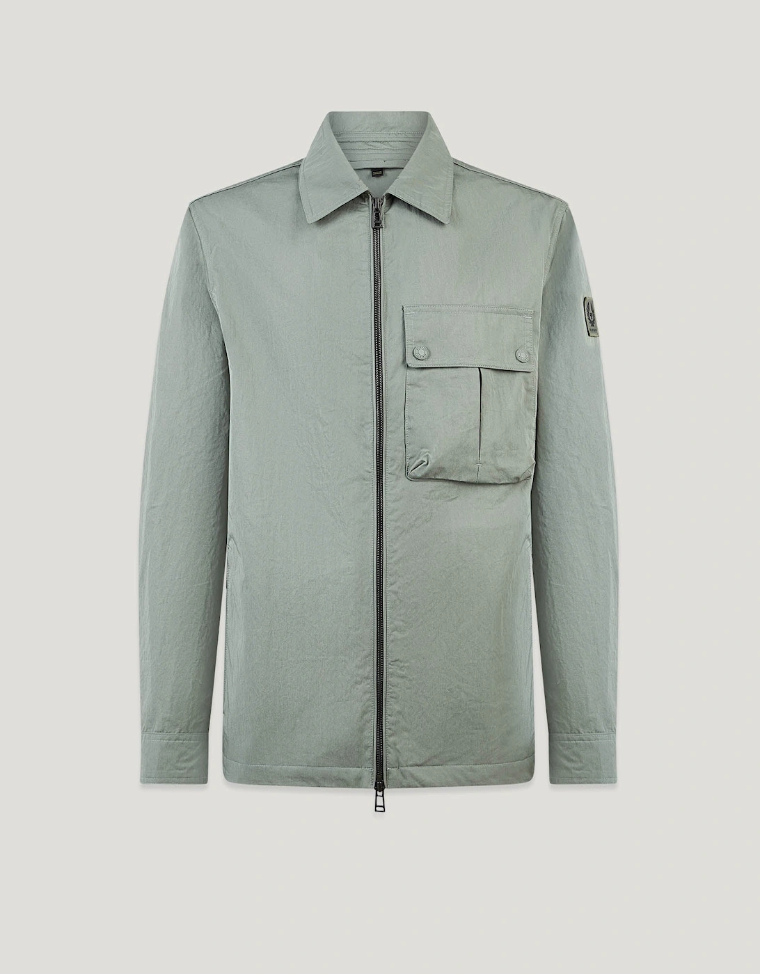Belstaff Men's Green Drome Overshirt - Sage - : 42/Regular Xl