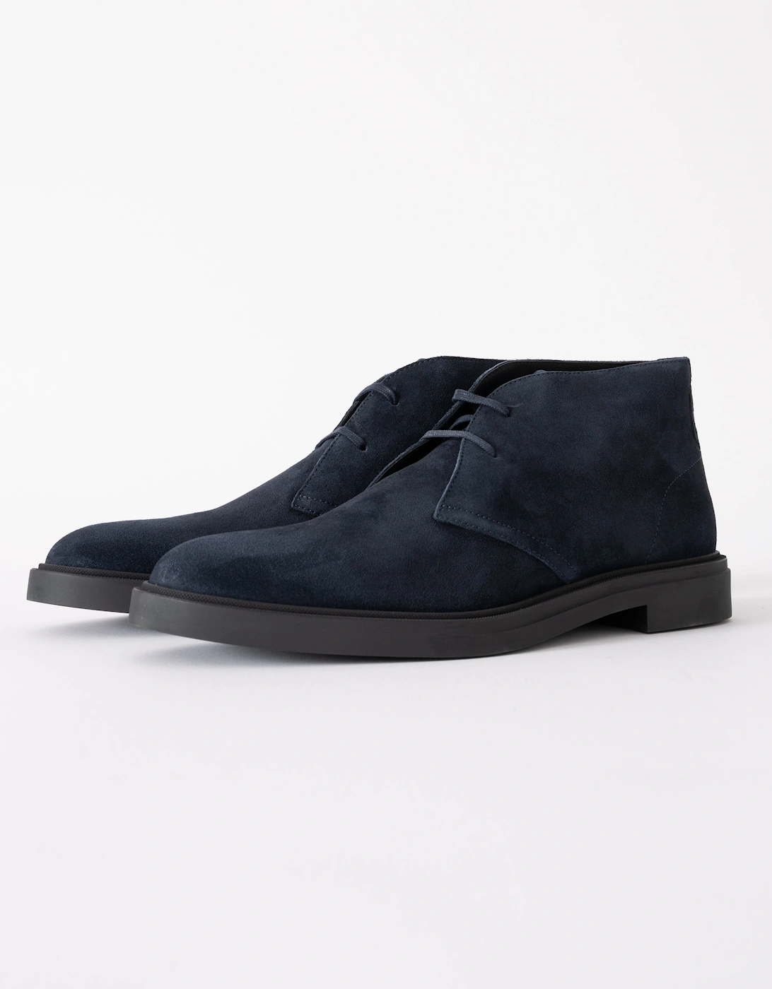 Men's BOSS Orange Calev Mens Suede Desert Boots - Dark Blue 401 - Navy - Size: 10