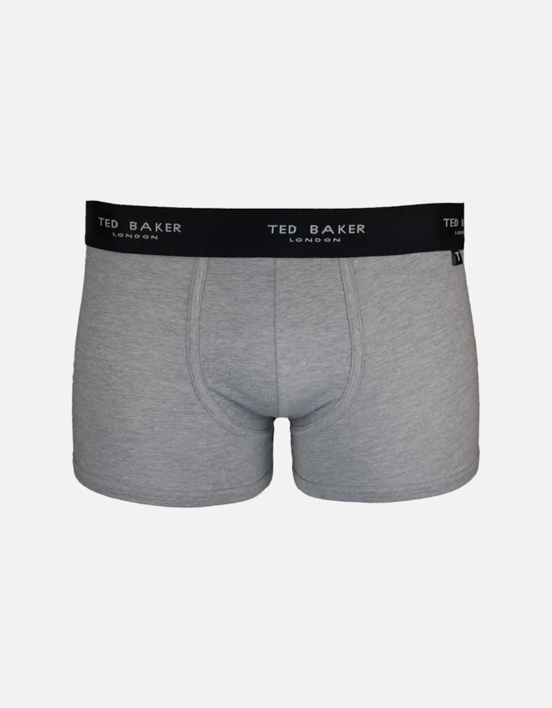 3-Pack Cotton Boxer Trunks, Blue/Grey/Navy
