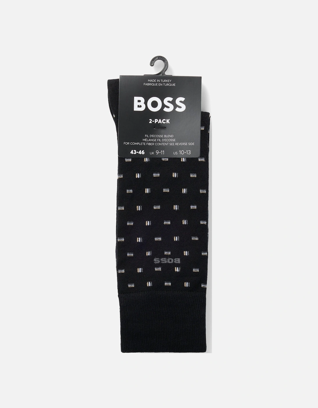 BOSS 2-Pack Mini Iconic Socks, Black