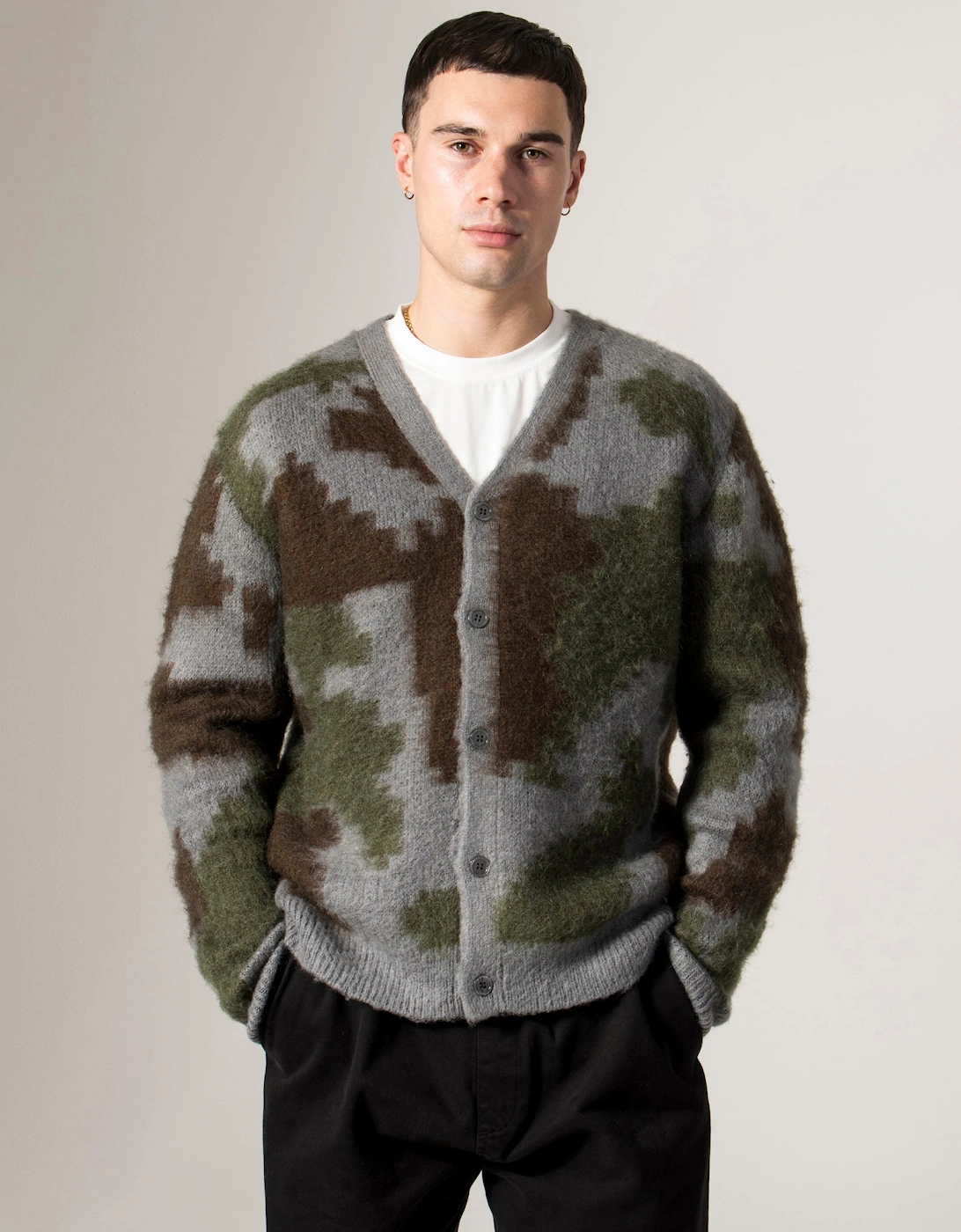 Relaxed Fit Mohair Cardigan