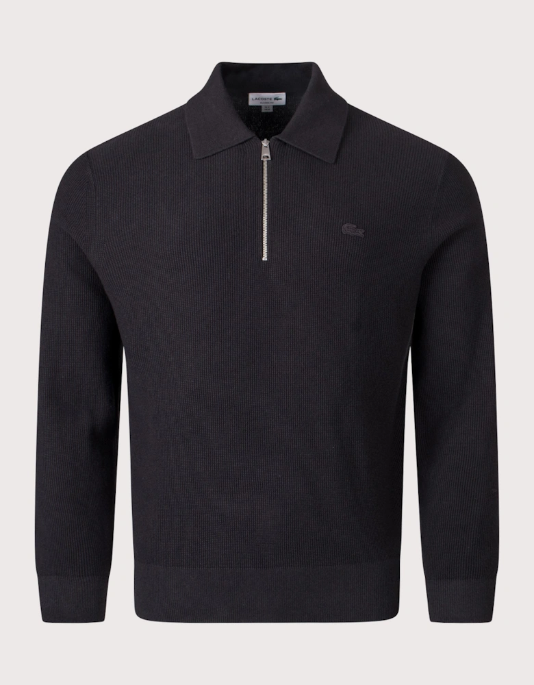 Quarter Zip Polo Sweatshirt