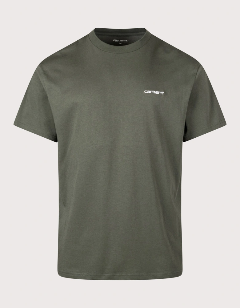 Relaxed Fit Script Embroidery T-Shirt