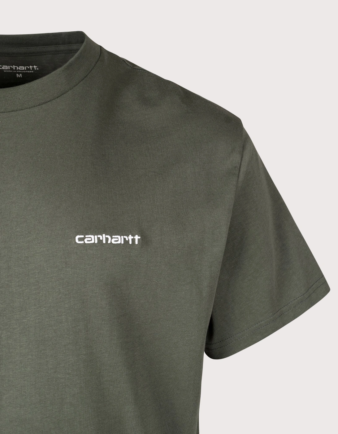 Relaxed Fit Script Embroidery T-Shirt