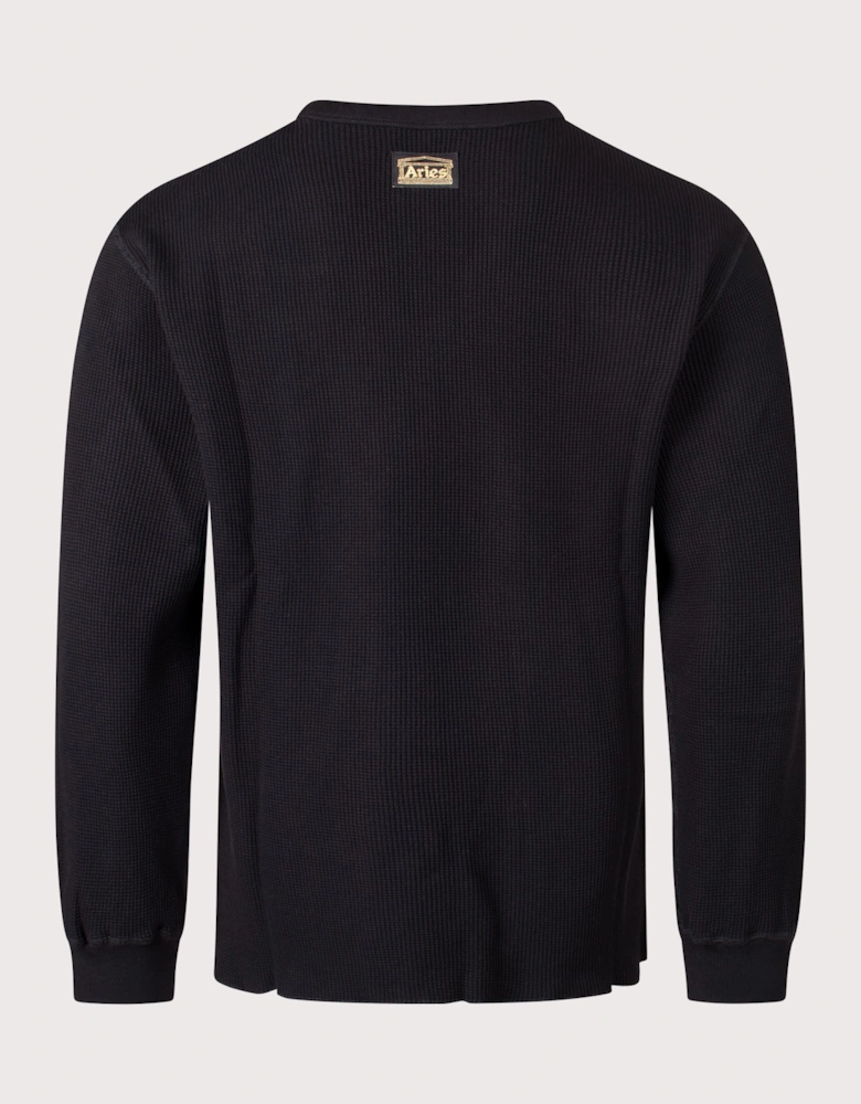 Reversible Temple Waffle Long Sleeve T-Shirt