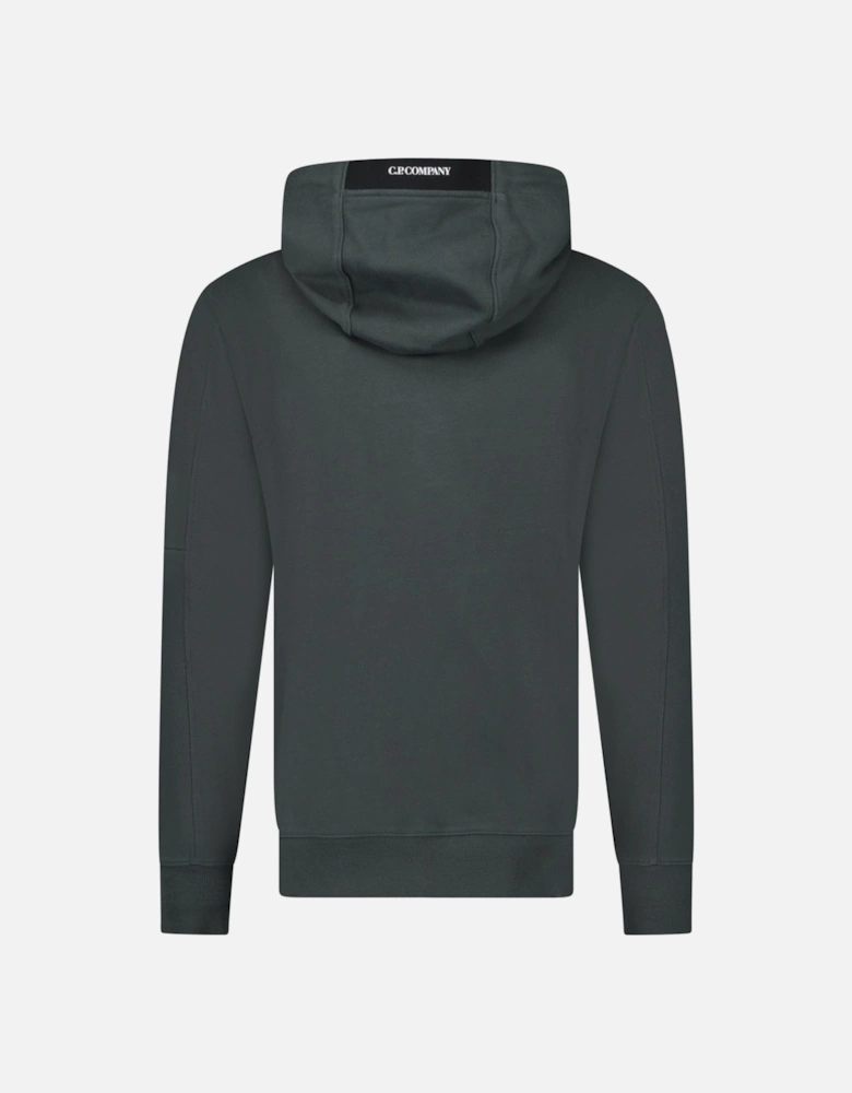 Lens Diagonal Raised Hooded Fleece Dark Shadow Grey