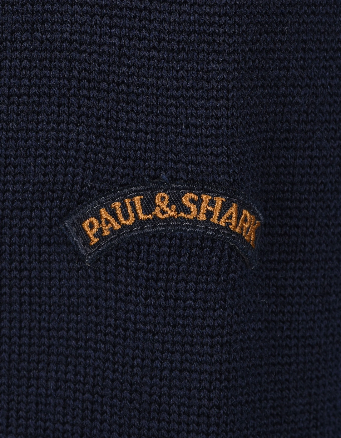 Half Zip Knitwear Navy & Cream