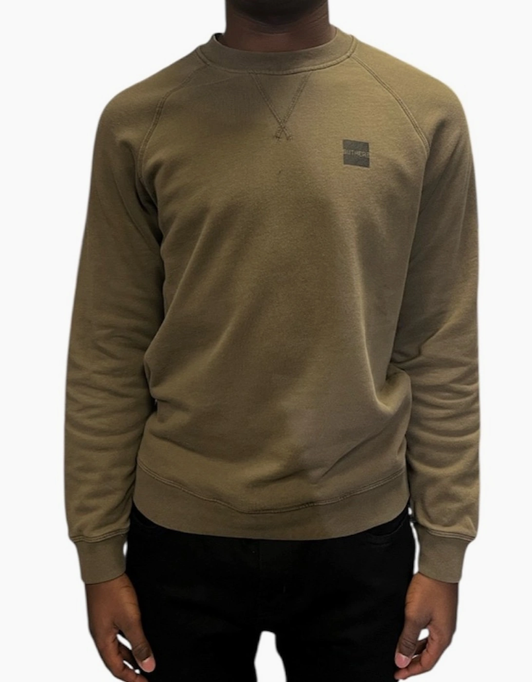 Outhere Men's Tan Logo Sweatshirt - Beech Green  Xx Large