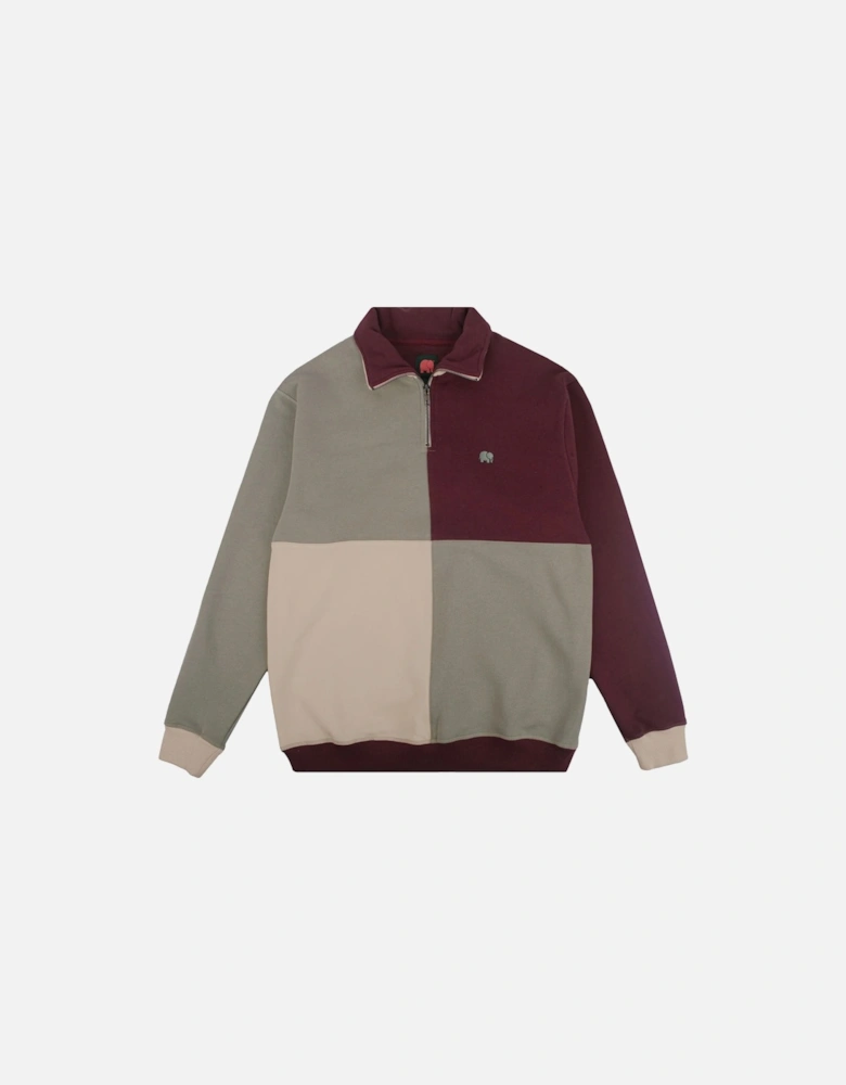 Iron Veil Quarter Zip Colour Block Sweatshirt