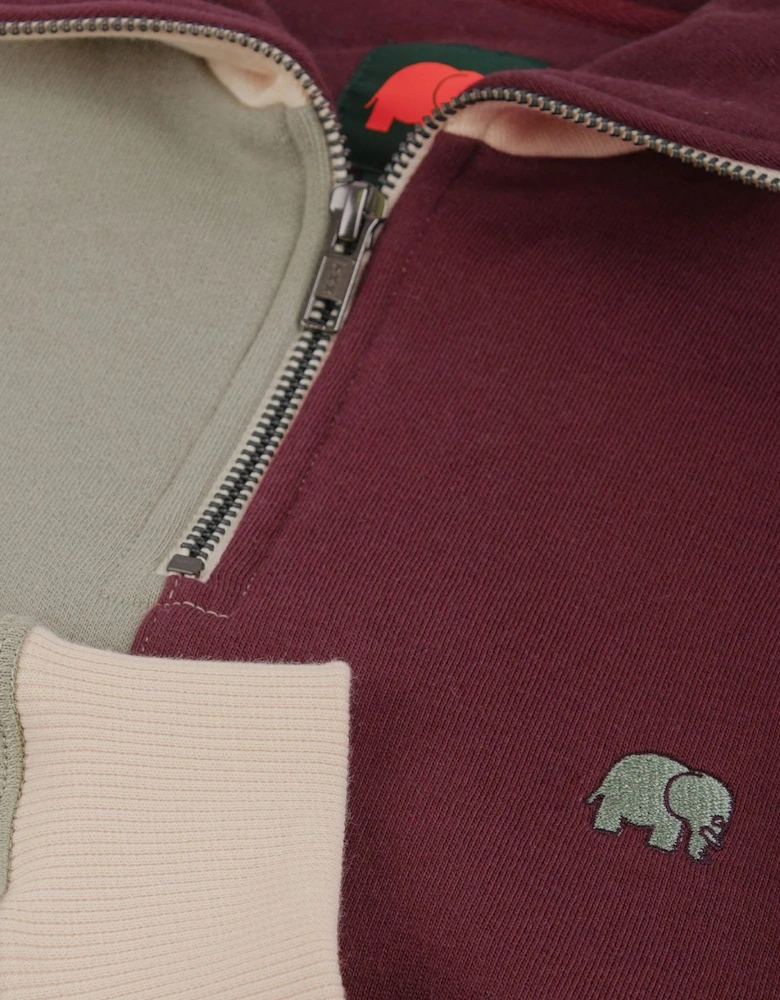 Iron Veil Quarter Zip Colour Block Sweatshirt