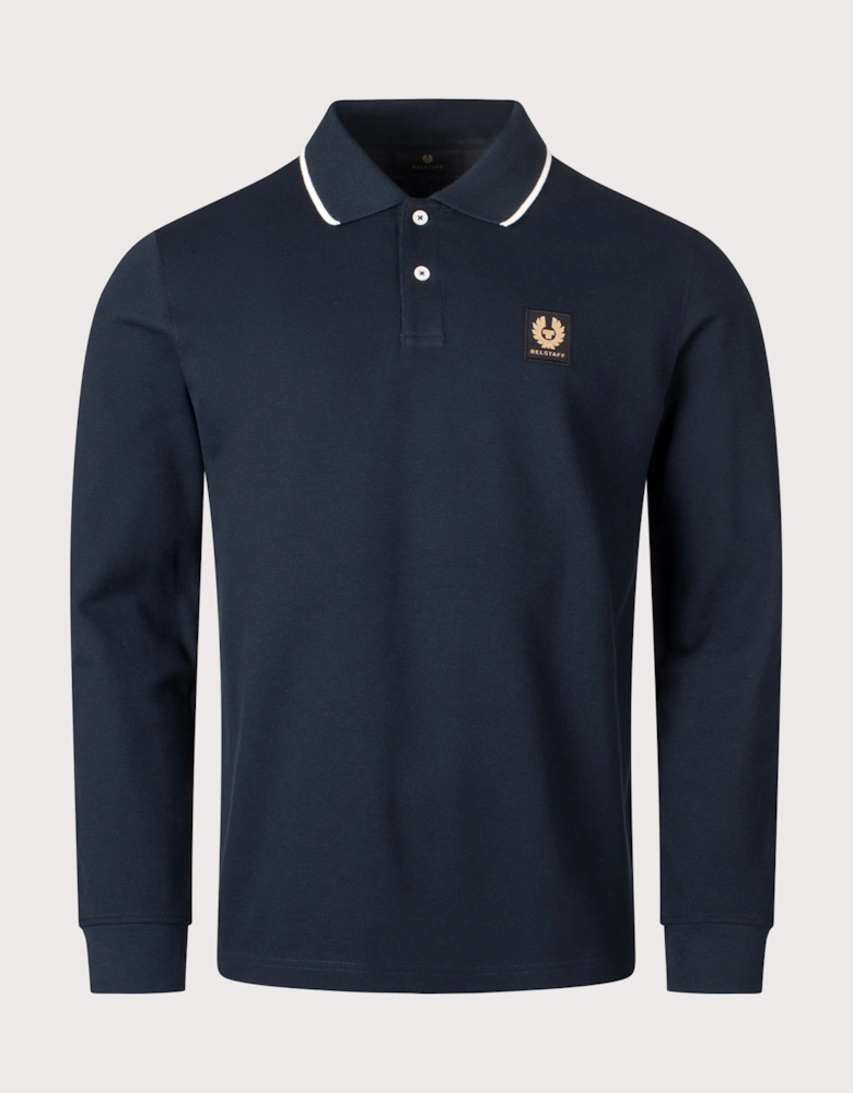 Tipped Long Sleeved Polo Shirt