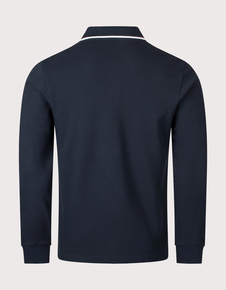 Tipped Long Sleeved Polo Shirt
