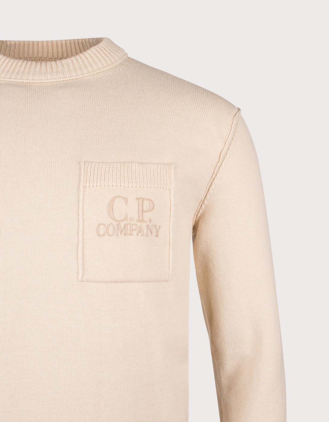 Knitted Crewneck Pocket Sweatshirt
