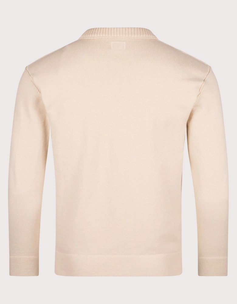 Knitted Crewneck Pocket Sweatshirt