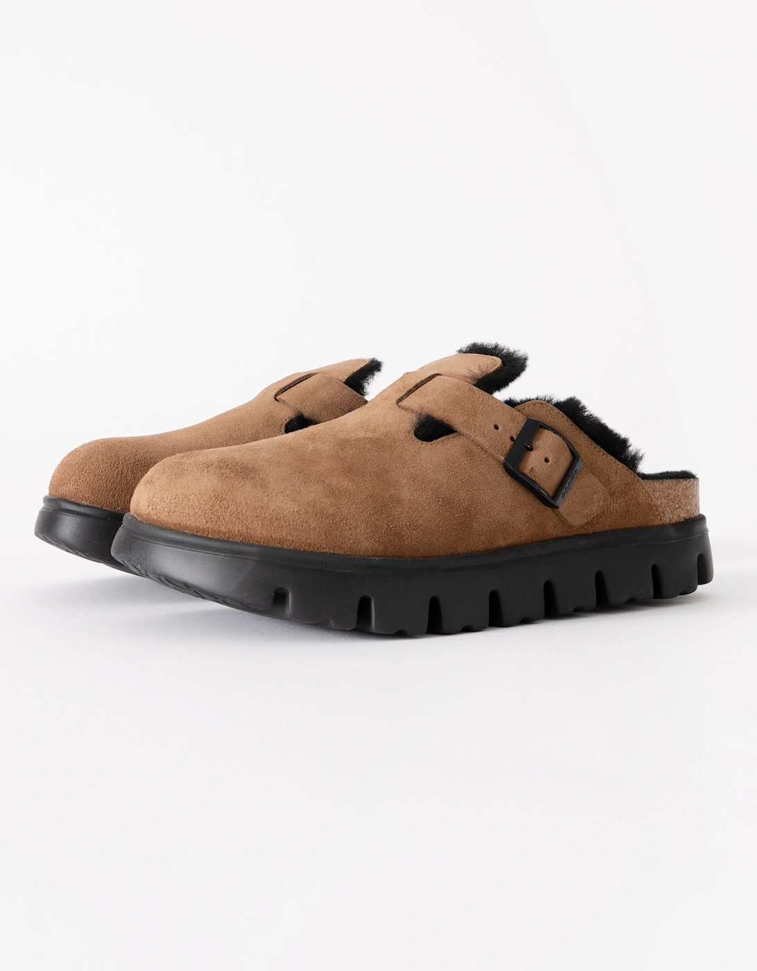 Birkenstock Papillio Boston Chunky Shearling Womens Clogs - Dark Tea, 7 of 6
