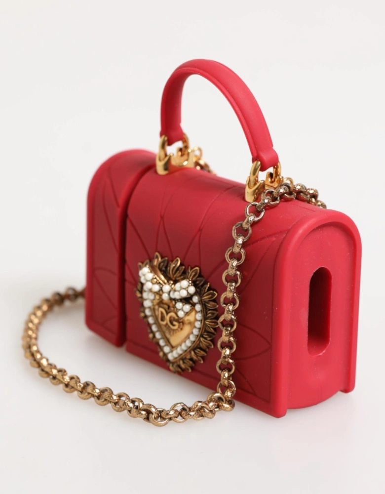 Leather Quilted Shoulder Bag Women - Red Miscellaneous Accessories