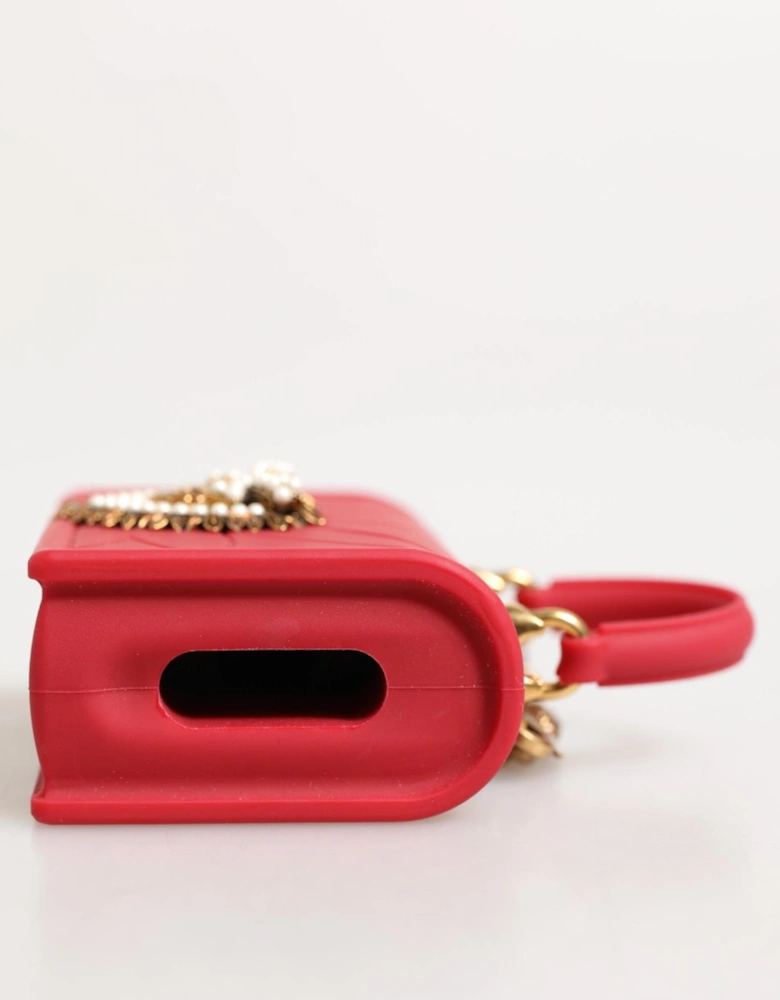 Leather Quilted Shoulder Bag Women - Red Miscellaneous Accessories