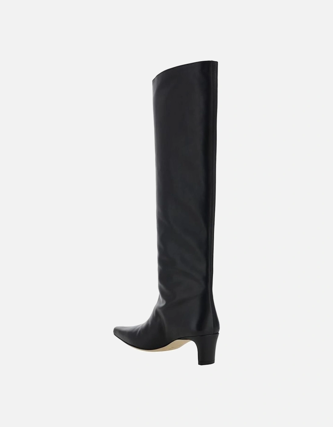 Leather Tote Bag with Gold-Tone Hardware Women - Black Boots