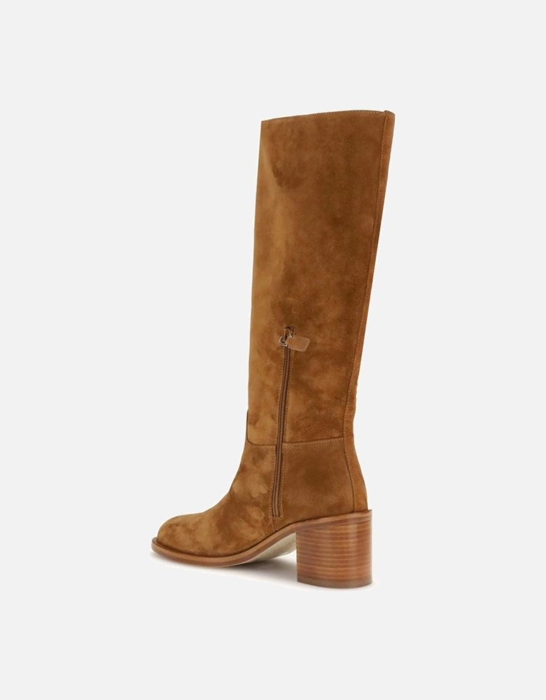Classic Suede Leather Chelsea Boots Women - Brown