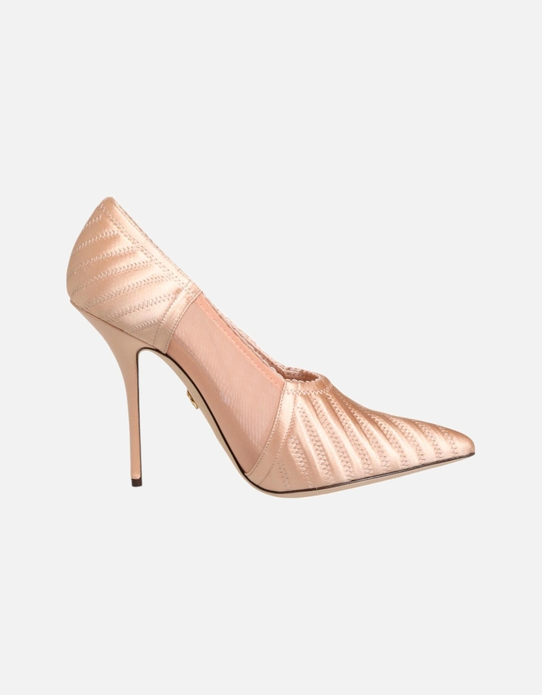 Leather High-Top Sneakers with Embossed Logo Women - Nude Pumps, 7 of 6