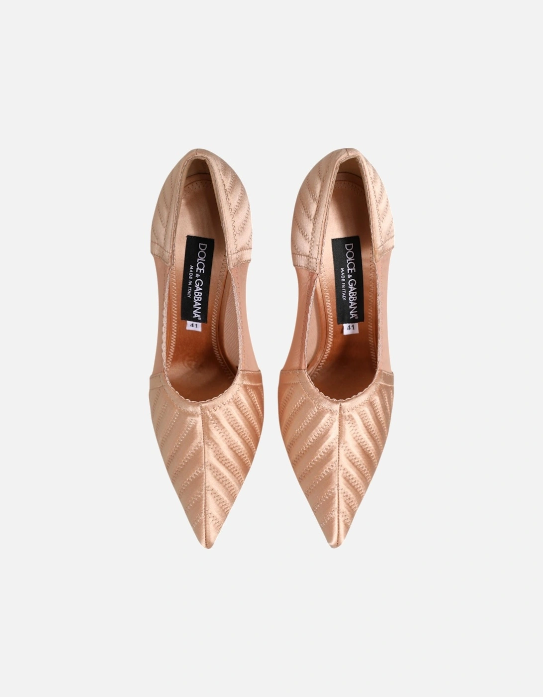 Leather High-Top Sneakers with Embossed Logo Women - Nude Pumps