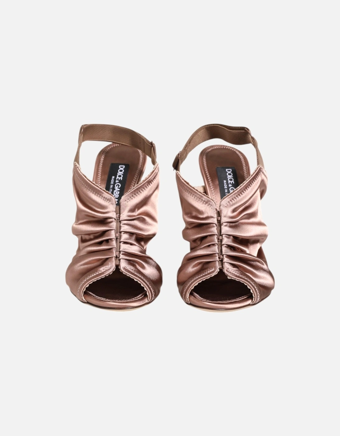Leather Platform Ankle Boots with Chunky Heel Women - Bronze Sandals