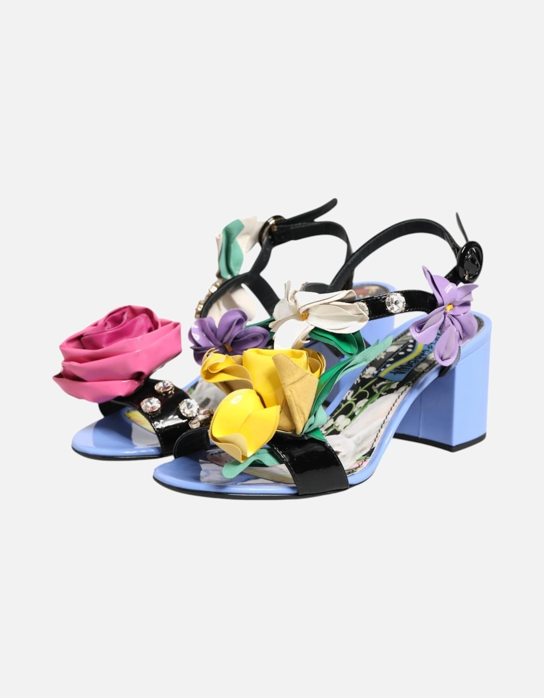 Leather High-Top Sneakers with Logo Detailing Women - Multicolor
