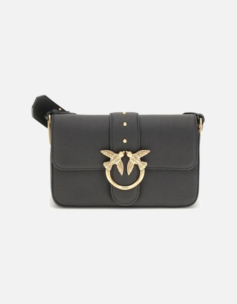 Leather Biker Jacket with Zipper Details Women - Black Shoulder Bags