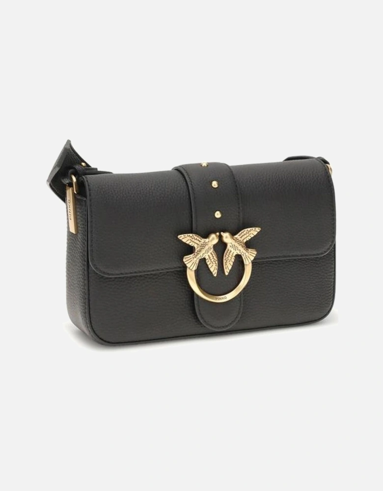 Leather Biker Jacket with Zipper Details Women - Black Shoulder Bags