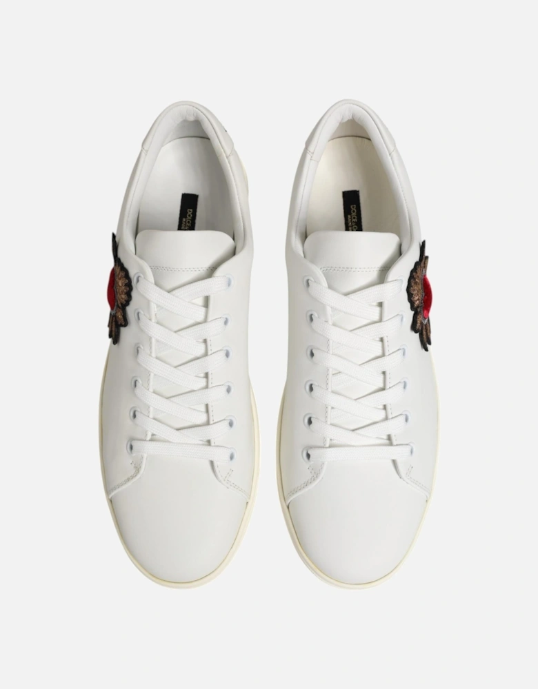 Leather Quilted Chain Shoulder Bag Women - White Sneakers