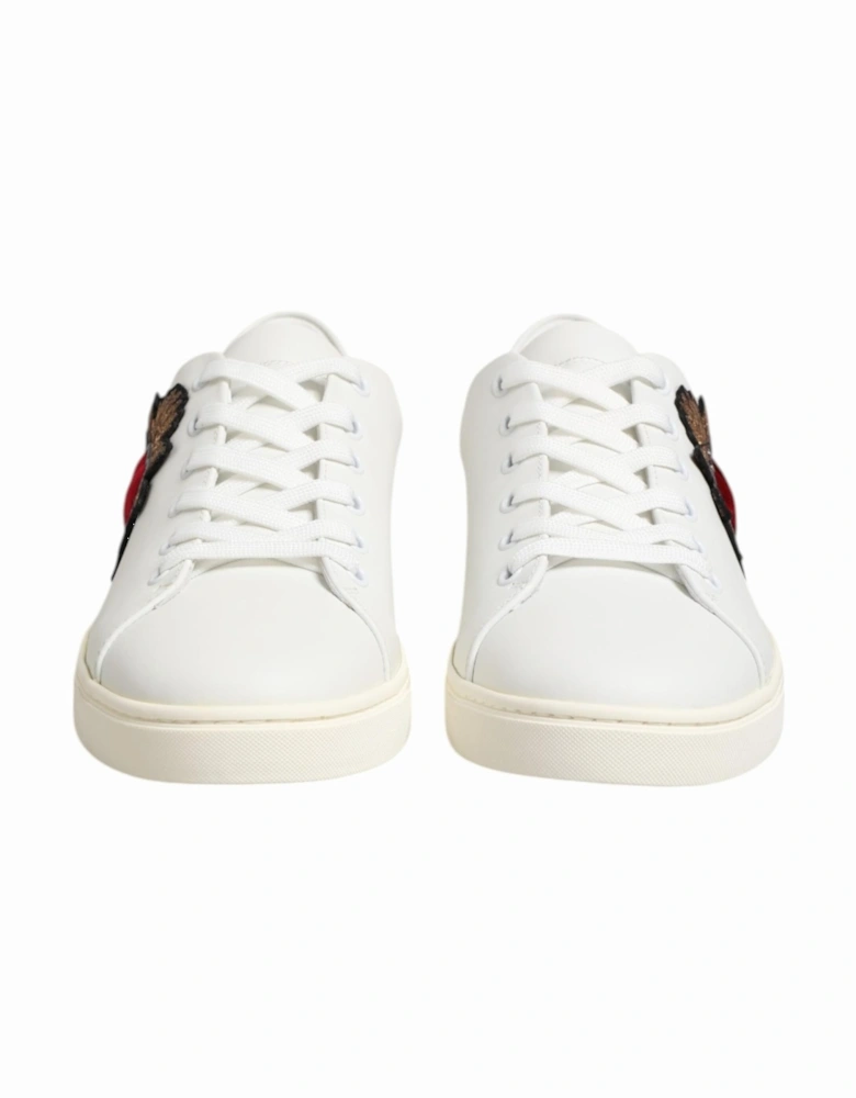 Leather Quilted Chain Shoulder Bag Women - White Sneakers