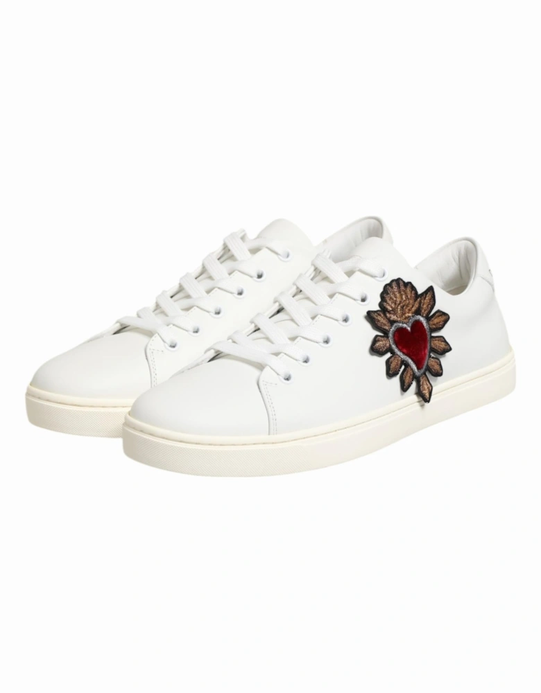 Leather Quilted Chain Shoulder Bag Women - White Sneakers