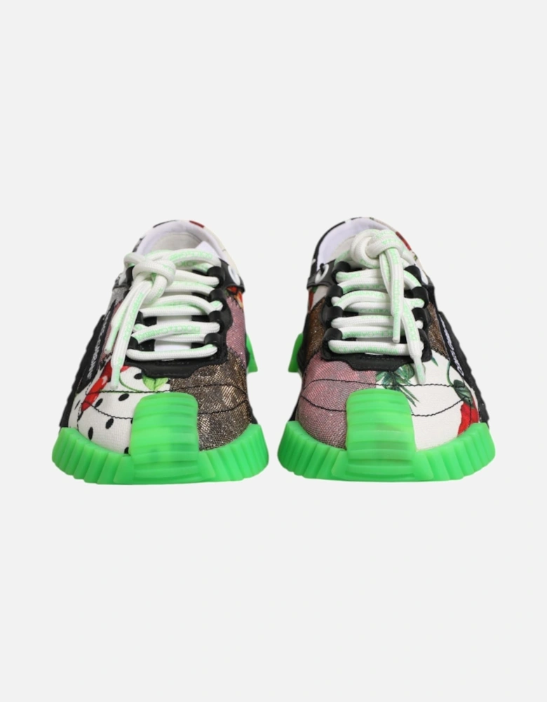 Leather Ankle Boots with Block Heel Women - Multicolor Sneakers