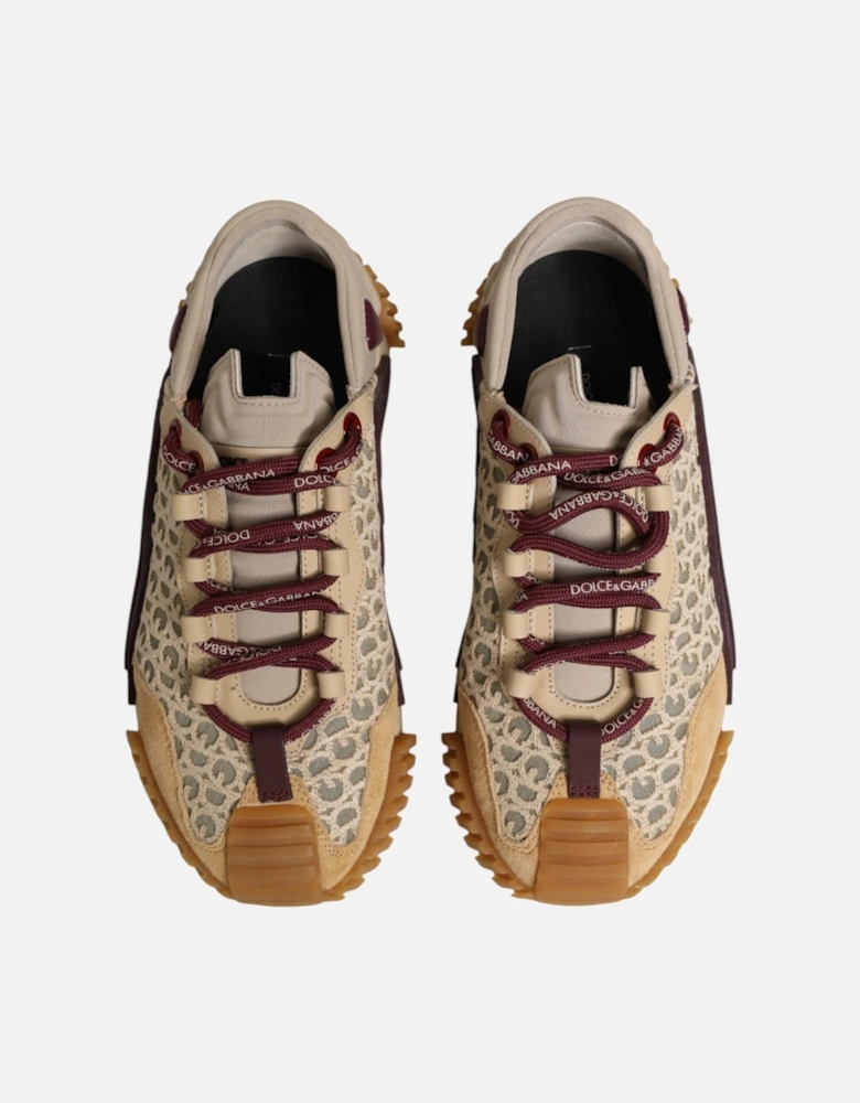 Leather Ankle Boots with Buckle Detail Women - Beige Sneakers