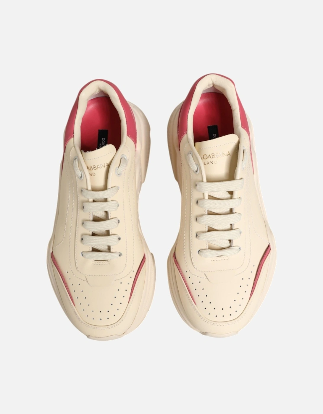 High-Waisted Wide Leg Trousers with Belt Women - Beige Sneakers