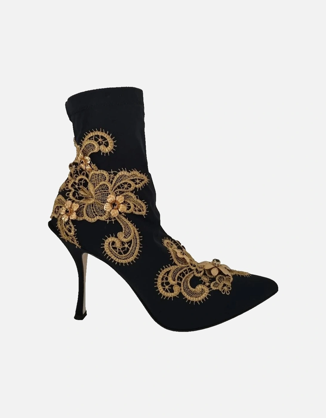 Leather Lace-Up Ankle Boots Women - Gold Black, 6 of 5